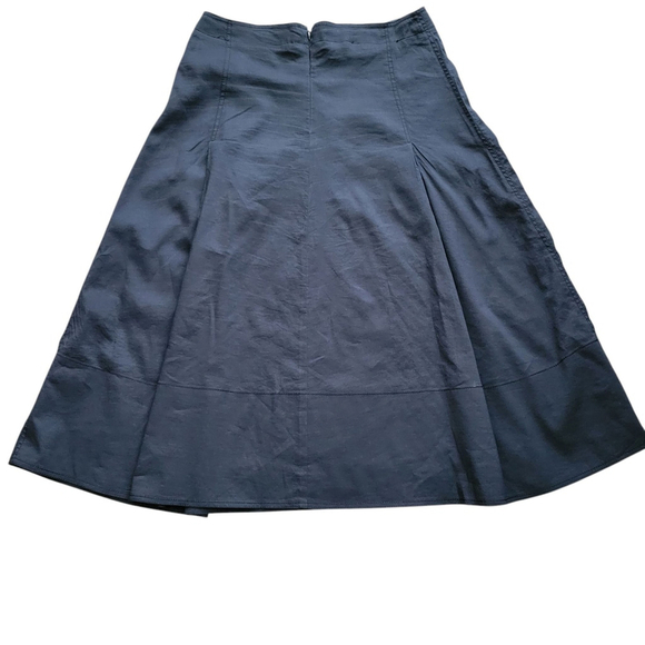 DKNY Pleated Linen Rayon Flare Skirt Women's Size 8 Excellent Condition - Picture 2 of 7